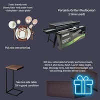 a table with a gift and a gift box