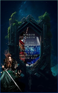 the cover of a book with an image of a woman holding a sword