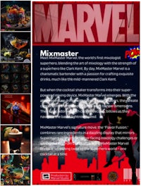 a poster with the words marvel mixmaster