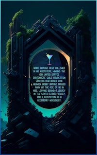 a poster for a game with an image of a tree and a drink