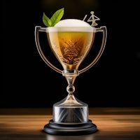 a cup with a drink in it on a dark background